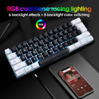 Simple and Compact 61-Key Film Keyboard Key Line Separation