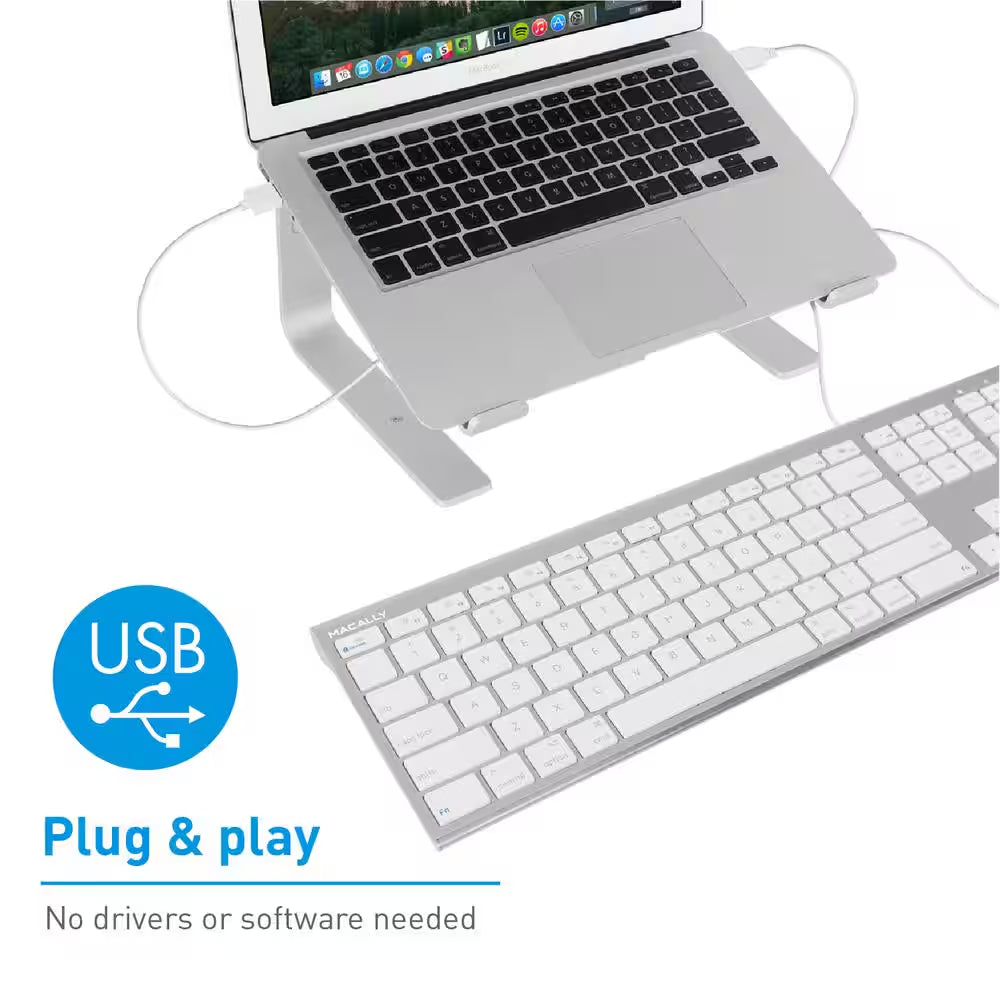 110 Key Brush Metal Ultra Slim Scissor Key USB Keyboard - Aluminum